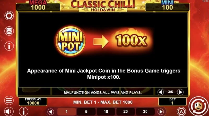 Classic Chilli Hold & Win - kuanza kwa raundi ya Hold & Win