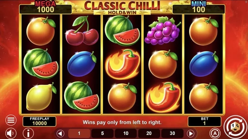 Classic Chilli Hold & Win - reli 5x3 na alama za chilli